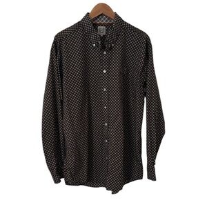 Men’s Cinch Button Down Shirt Geometric Print Large